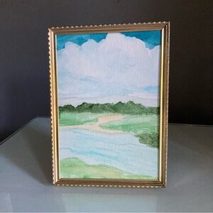 Framed Original Landscape Watercolor Painting